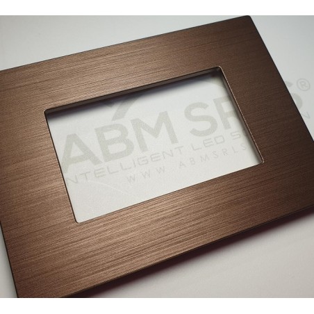 Placca per supporti 504 in plastica colore bronzo, compatibile Matix codice totm5004SL-14 LT3924 ABM SRLS® COMPATIBILI MATIX ...
