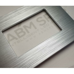 Placca per supporti 504 in plastica colore grigio, compatibile Matix codice totm5004SL-9 LT3918 ABM SRLS® COMPATIBILI MATIX 2...