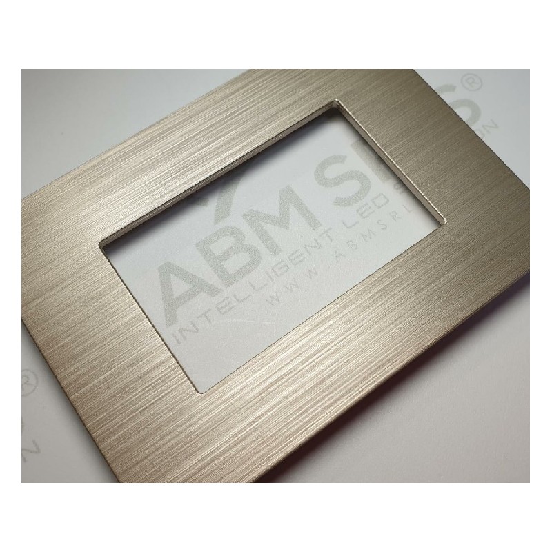 Placca per supporti 504 in plastica colore oro chiaro, compatibile Matix codice totm5004SL-13 LT3921 ABM SRLS® COMPATIBILI MA...