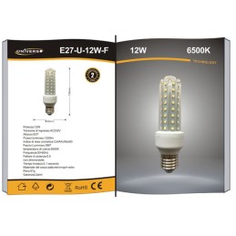 Lampadina led E27 12W luce fredda 6500K E27-U-12W-F LT2932 ABM SRLS® E27 3,42 €