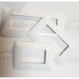 Placca per supporti 503 in plastica colore bianco, compatibile Matix codice TOTM8003-T1 LT4080 ABM SRLS® COMPATIBILI MATIX 0,...