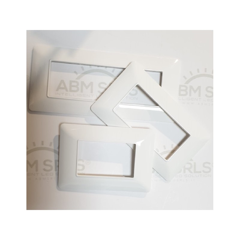 Placca per supporti 506 in plastica colore bianco, compatibile Matix codice totM8006-T1 LT4082 ABM SRLS® COMPATIBILI MATIX 1,...