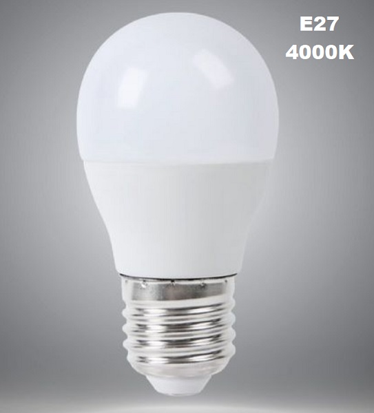 Lampadina led E27 4000K luce naturale 8W G45-09N