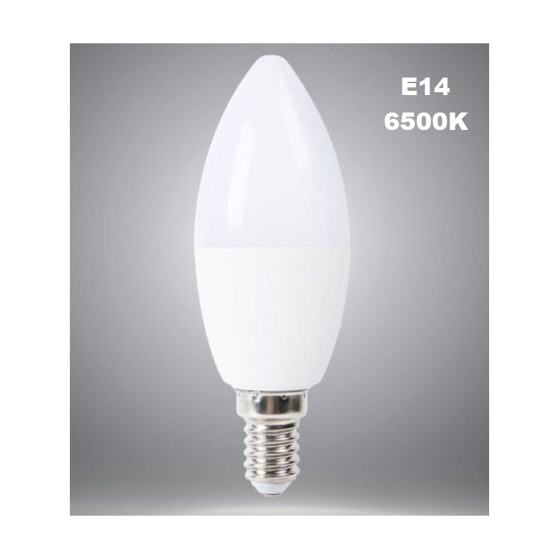Lampadina led E14 6500K luce fredda 9W C36-9W-F