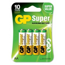 Batteria Super Alcalina 1,5V Mini Stilo AAA / 24A-2U4 / LR03 (Blister 4 Pezzi) SKU GP5507 LT4115  BATTERIE E PILE 1,37 €