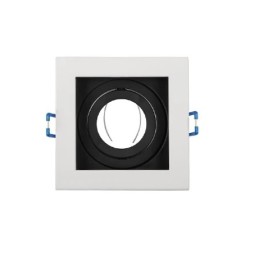 Portafaretto LED da Incasso Quadrato Colore Bianco Orientabile SKU 3597 P23-BN LT2812 ABM SRLS® PORTA FARETTI SPOT 7,94 €