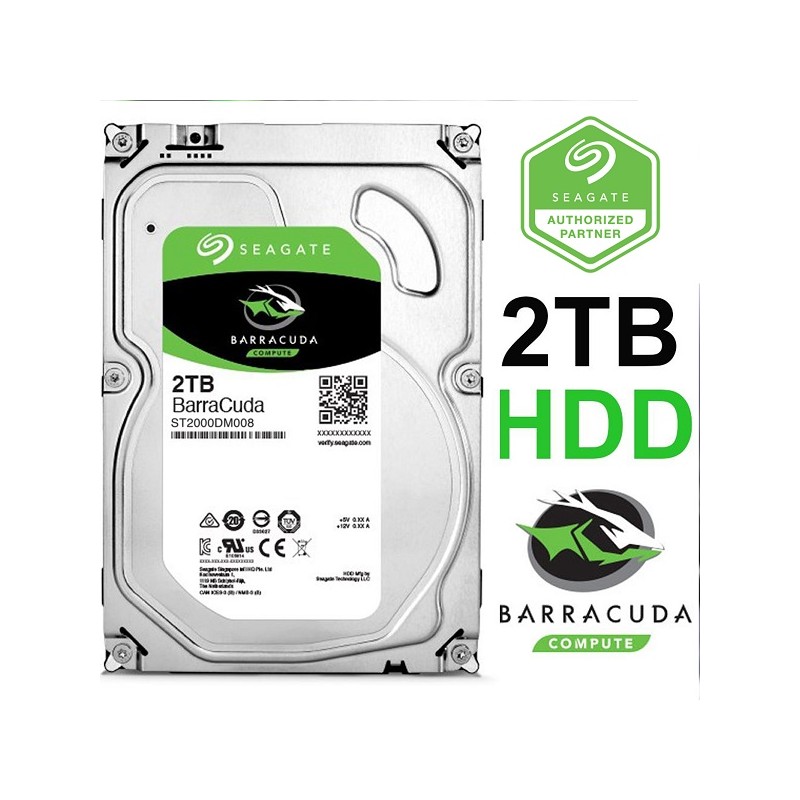 SEAGATE BARRACUDA HDD 2TB (ST2000DM008) - HARD DISK INTERNO - 3.5"" - SATA 6Gb 7200rpm 256MB LT4268  ACCESSORI E SWITCH 55,92 €