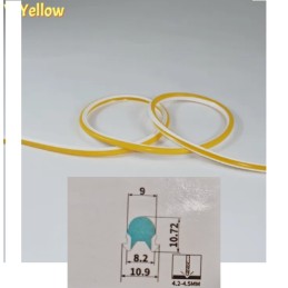 Diffusore per strip led pieghevole in silicone 10metri GIALLO cod.neon-6mm-2G giallo LT4274  PROFILI LED PER STRISCE 17,45 €