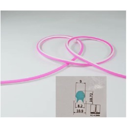 Diffusore per strip led pieghevole in silicone 10metri ROSA cod.neon-6mm-2G rosa LT4271  PROFILI LED PER STRISCE 17,45 €