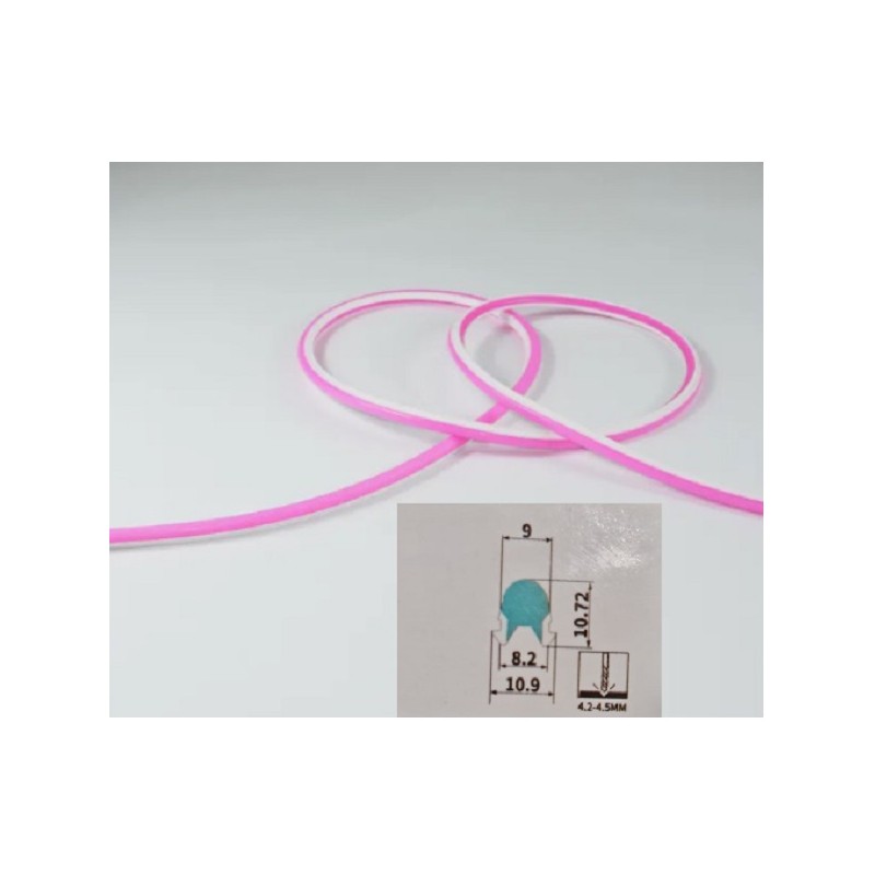Diffusore per strip led pieghevole in silicone 10metri ROSA cod.neon-6mm-2G rosa LT4271  PROFILI LED PER STRISCE 17,45 €