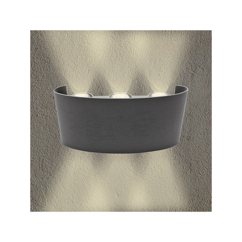 Applique grigio da esterno LED 16W CROWN IP65 luce up&down LUCE CALDA 3000K ES68-GC LT4347 UNIVERSO PER USO ESTERNO IP65 19,39 €