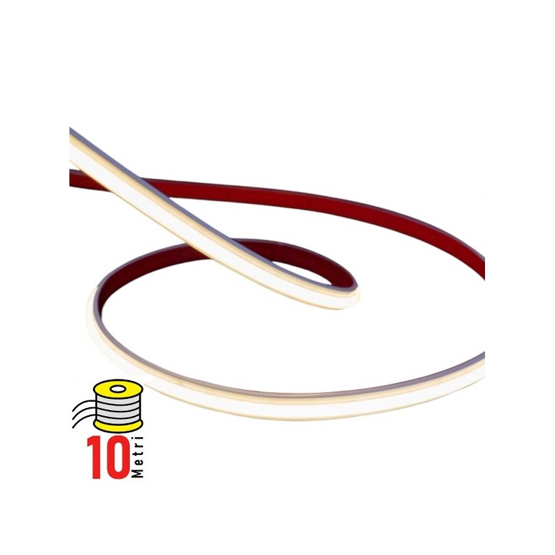 Strip led IP68 4000K 15W/mt 24V DC 280led/mt 1620LM/mt ( confezione da 10 metri ) 3528-ES24V-N LT4591  USO ESTERNO IP65 38,43 €
