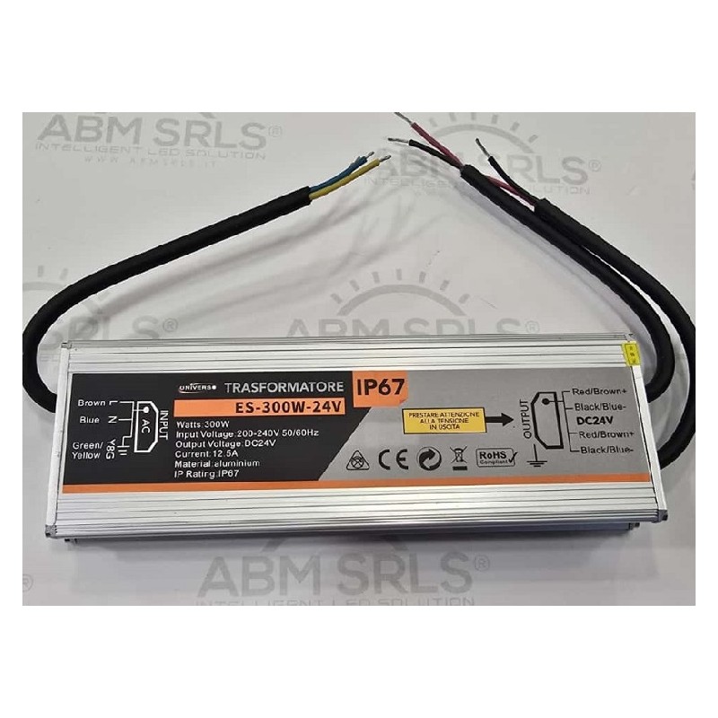Alimentatore IP67 300W 24V DC per esterno ES-300W-24V LT4599 UNIVERSO 24V DC 30,74 €