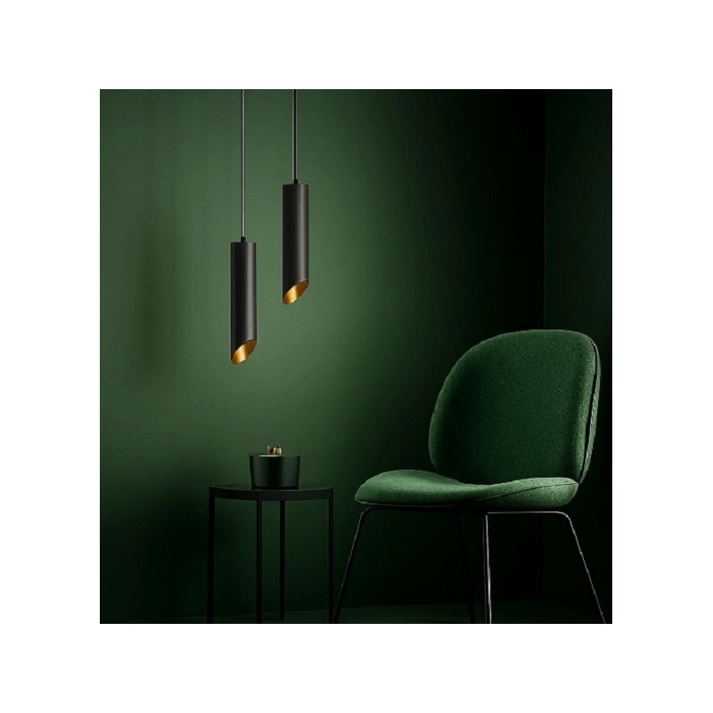 Lampadario a sospensione cilindro asimmetrico per lampadina GU10 nero e bronzo TS187-N LT4625 UNIVERSO LAMPADARI A LED 15,37 €