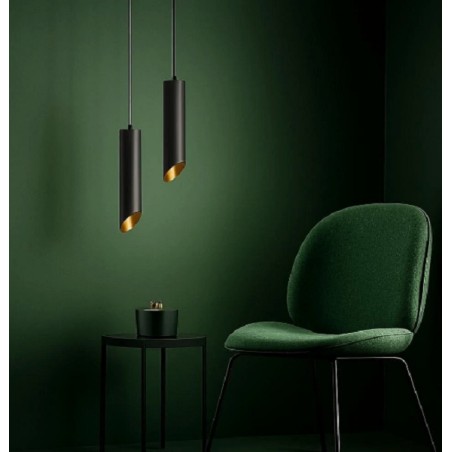 Lampadario a sospensione cilindro asimmetrico per lampadina GU10 nero e bronzo TS187-N LT4625 UNIVERSO LAMPADARI A LED 15,37 €