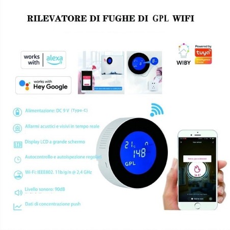 RILEVAMENTO DI GAS A WIFI PA-210W LT4665  SMART HOME E DOMOTICA 22,20 €