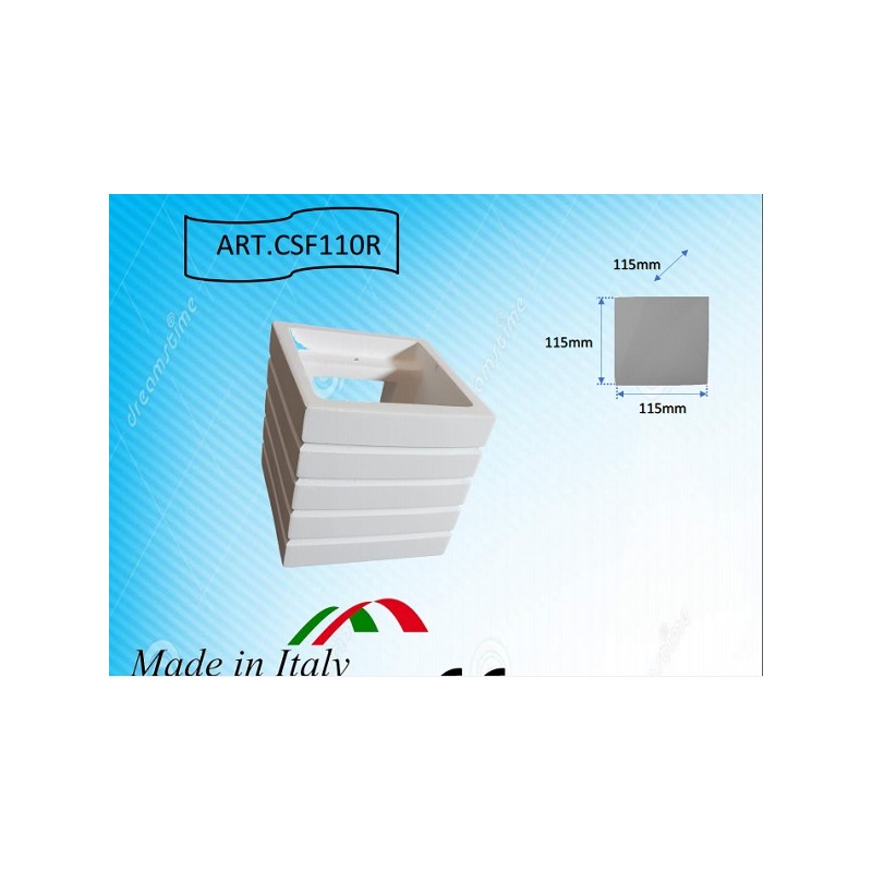 Lampada Applique in gesso moderna da parete verniciabile up & down cubo rigato 110R LT071 ABM  Applique in gesso 5,00 €