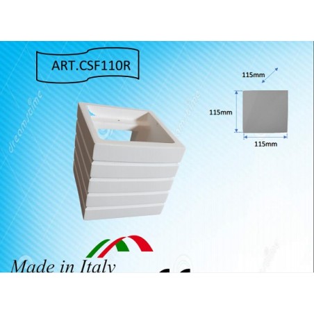 Lampada Applique in gesso moderna da parete verniciabile up & down cubo rigato 110R LT071 ABM  Applique in gesso 5,00 €