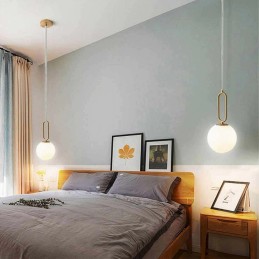 Lampadario a sospensione forma ovale in bronzo con sfera in vetro attacco G9 A96 LT4719 UNIVERSO LAMPADARI A LED 23,06 €