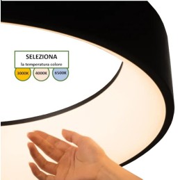 Lampadario led 43W a sospensione nero A71-N3C tre tonalità LT4724 UNIVERSO LAMPADARI A LED 69,17 €