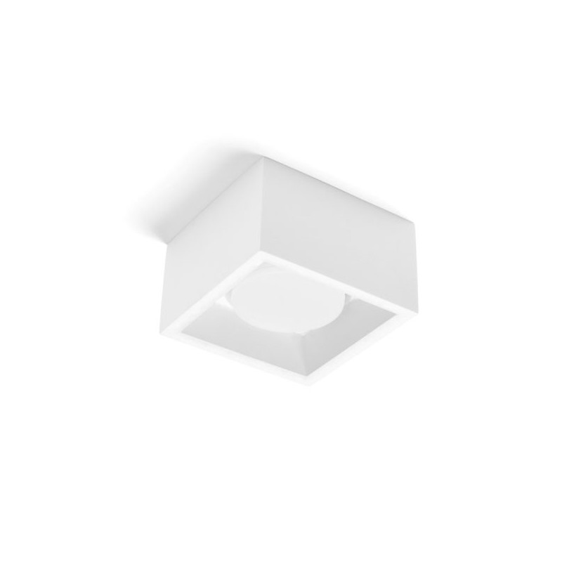 Plafoniera in gesso design moderno quadrata, con attacco GX53 GS-C38-1 LT4729 UNIVERSO PLAFONIERE A LED 6,92 €