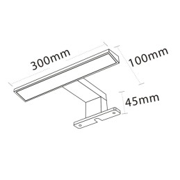 Lampada led da specchio 6W 3 tonalità 6000-4000-3000k CCT-Switch 300P-1-A3C LT4807 UNIVERSO APPLIQUE PER SPECCHIO BAGNO 11,53 €