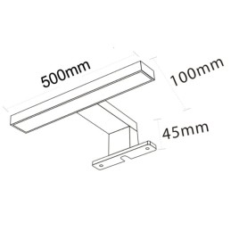 Lampada led da specchio 7W 3 tonalità 6000-4000-3000k CCT-Switch 500P-A3C LT4808 UNIVERSO APPLIQUE PER SPECCHIO BAGNO 18,45 €