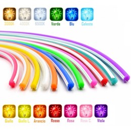 Striscia led + profilo in silicone celeste, luce celeste 24V 10metri IP20 S-Celeste LT4833 UNIVERSO USO INTERNO IP20 18,45 €