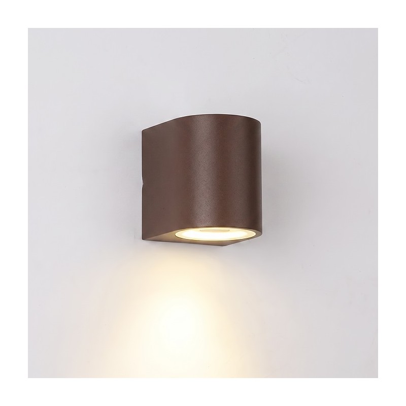 Applique da Esterno IP65 Design Moderno Colore Marrone/Rosso Ruggine (Attacco GU10) ES53-C LT4869 UNIVERSO PER USO ESTERNO IP...