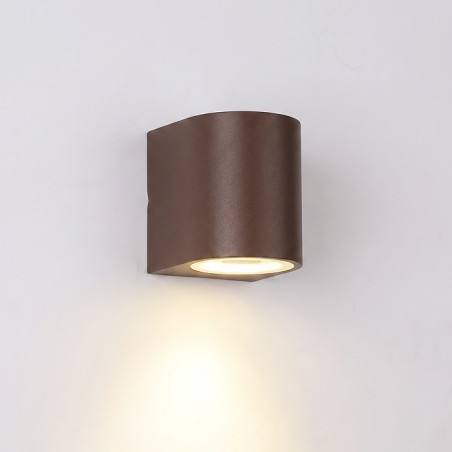 Applique da Esterno IP65 Design Moderno Colore Marrone/Rosso Ruggine (Attacco GU10) ES53-C LT4869 UNIVERSO PER USO ESTERNO IP...